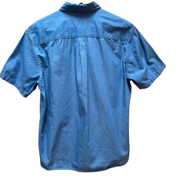 Johnnie-O Blue Short Sleeve Button-Up Collared Short Sleeve Shirt Men's Size L - Picture 3 of 7
